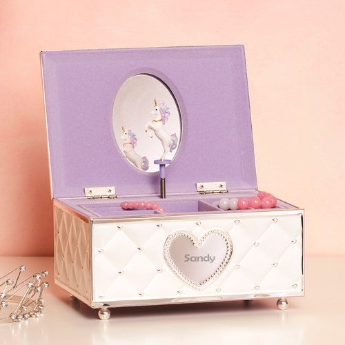 Personalized Kids Jewelry Box Custom Little Girls Jewelry Etsy