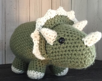 Triceratops Dinosaur Amigurumi Crochet Pattern