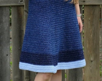 The Jean Skirt Crochet Pattern- Crochet Skirt Pattern- Skirt Pattern for Women