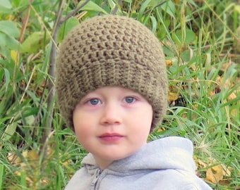 Quick and Easy Brimmed Beanie Crochet Pattern for Men and Boys