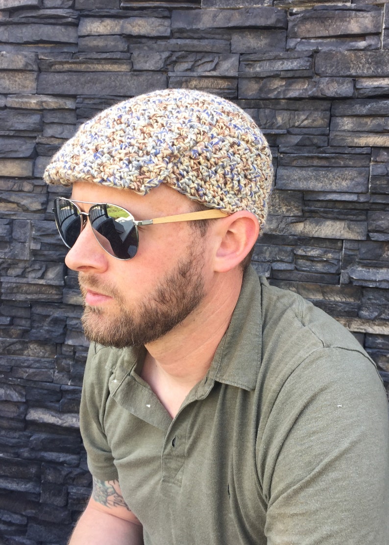 Men's Golf Cap Crochet Pattern Crochet Hat Pattern for Men Crochet for Men Men's Crochet Pattern image 4