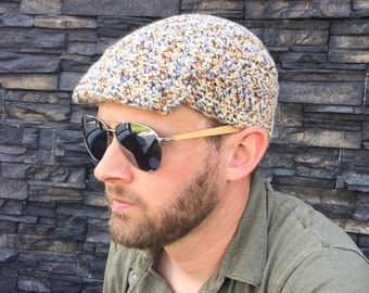 Men's Golf Cap Crochet Pattern- Crochet Hat Pattern for Men- Crochet for Men- Men's Crochet Pattern