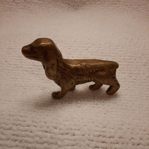 Vintage Massive Messing Hund Figur