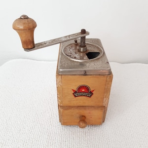 Vintage Coffee Grinder Garantiert Geschmiedetes Mahlwerk / Antique Garantiert Geschmiedetes Mahlwerk Mocca Mill