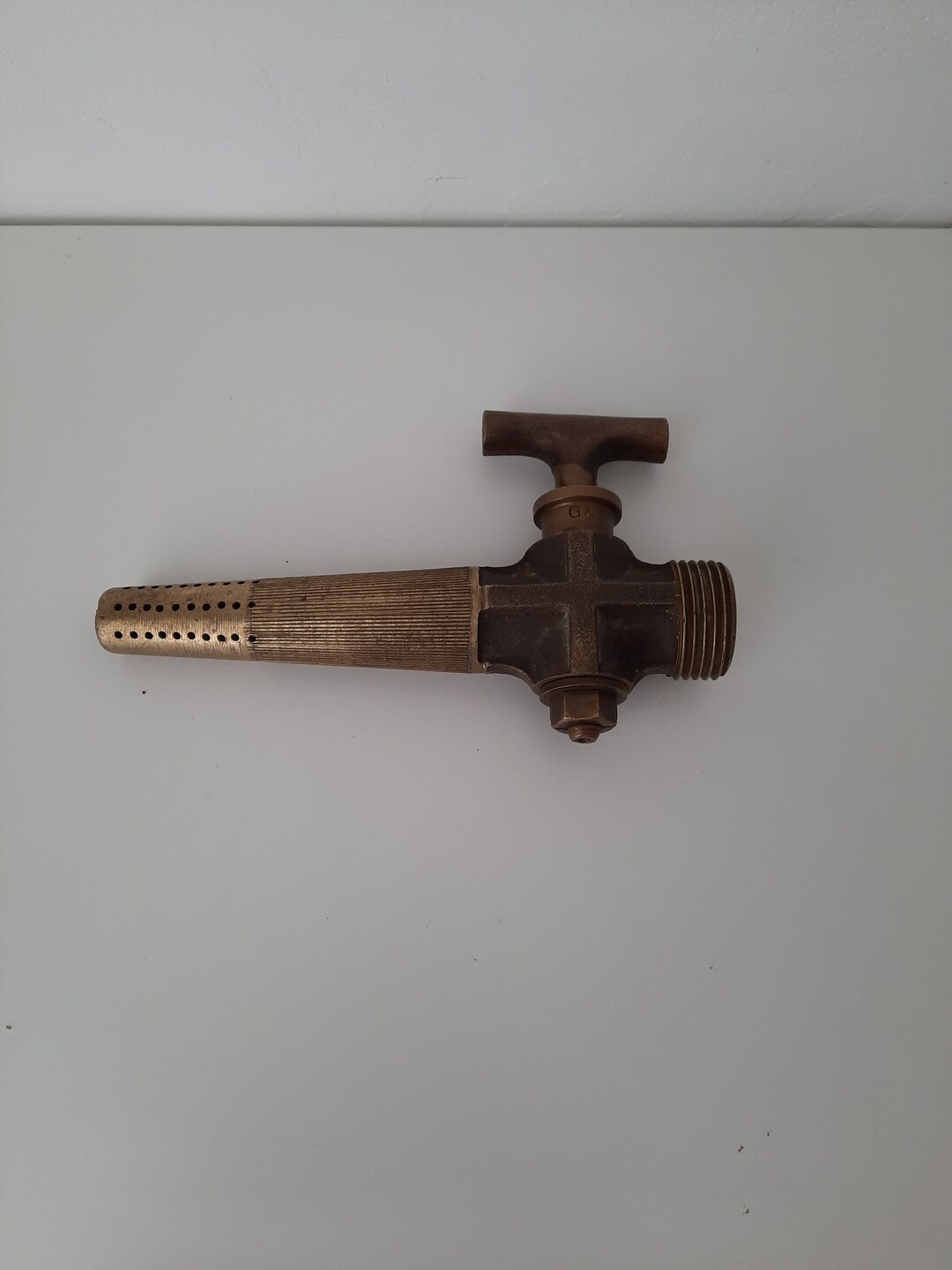 Antique Brass Wine Barrel Tap / Brass Wine Barrel Faucet / Bar Decor