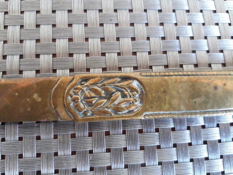Vintage Brass Letter Opener Ornate Decorative Metal Letter Etsy