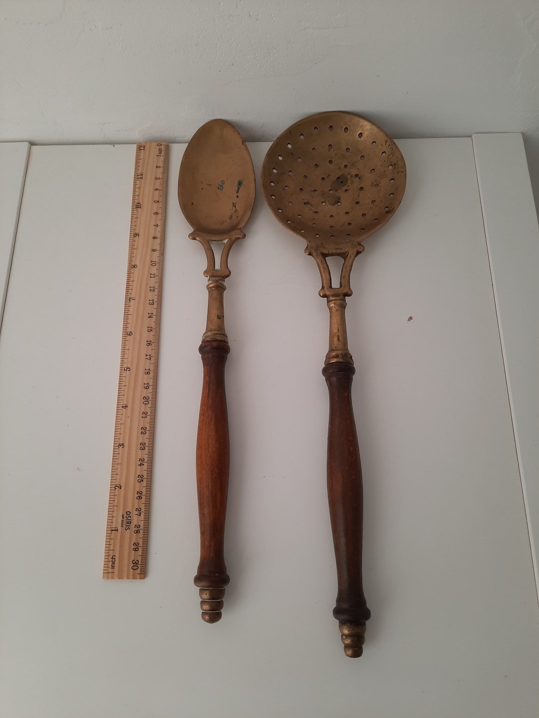 Vintage Brass Kitchen Tools Set of 2.fantastic Condition, Vintage Item