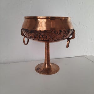 Vintage Handmaid Solid LARGE MUG Bowl / artykuły gospodarstwa domowego / sztuka metalowa / rustykalny wystrój kuchni / wystrój wiejskiego domu / okrągła miska / metalowy kubek