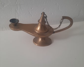 Vintage koperen olielamp