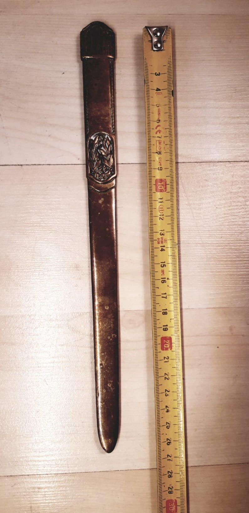 Vintage Brass Letter Opener Ornate Decorative Metal Letter Etsy