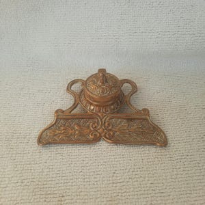 Art Deco Style Brass Inkwell