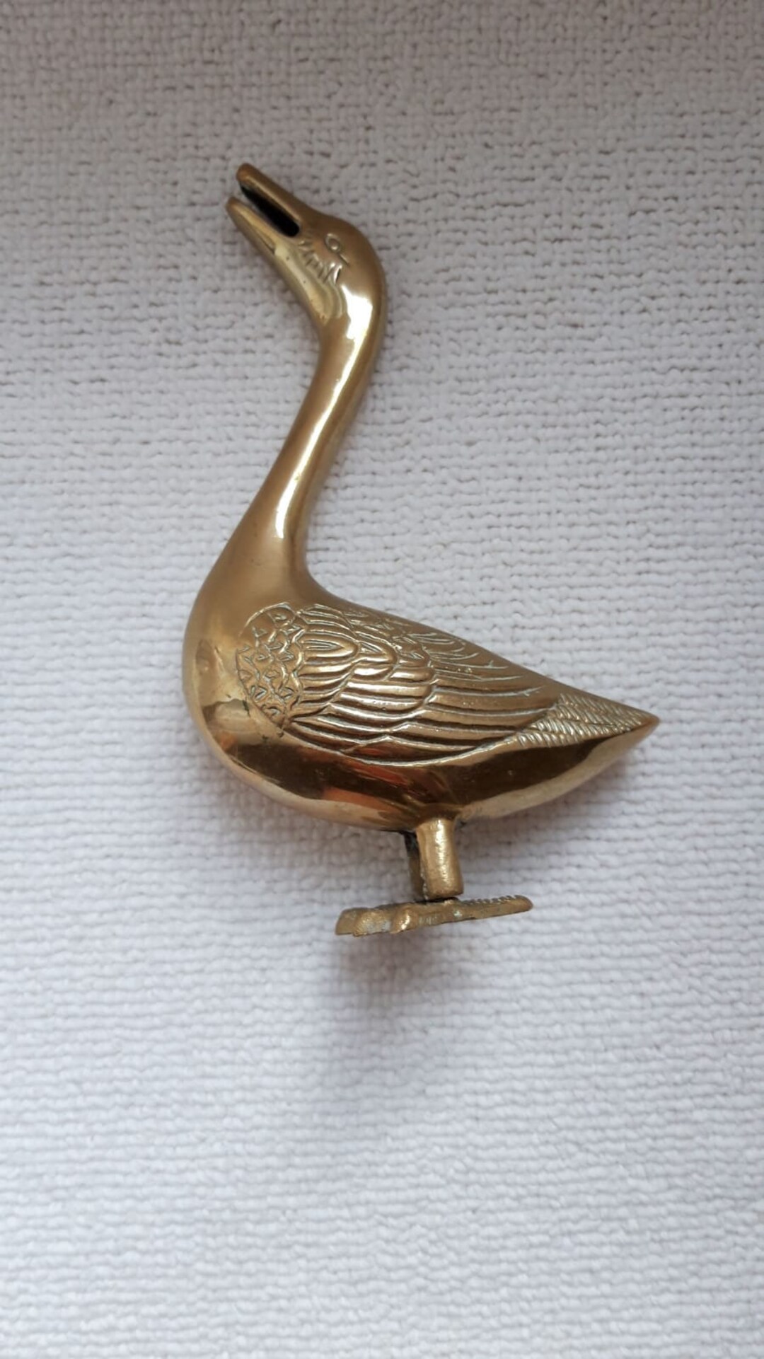 Vintage Brass Goose / Large Brass Statue / Figurine / Etsy