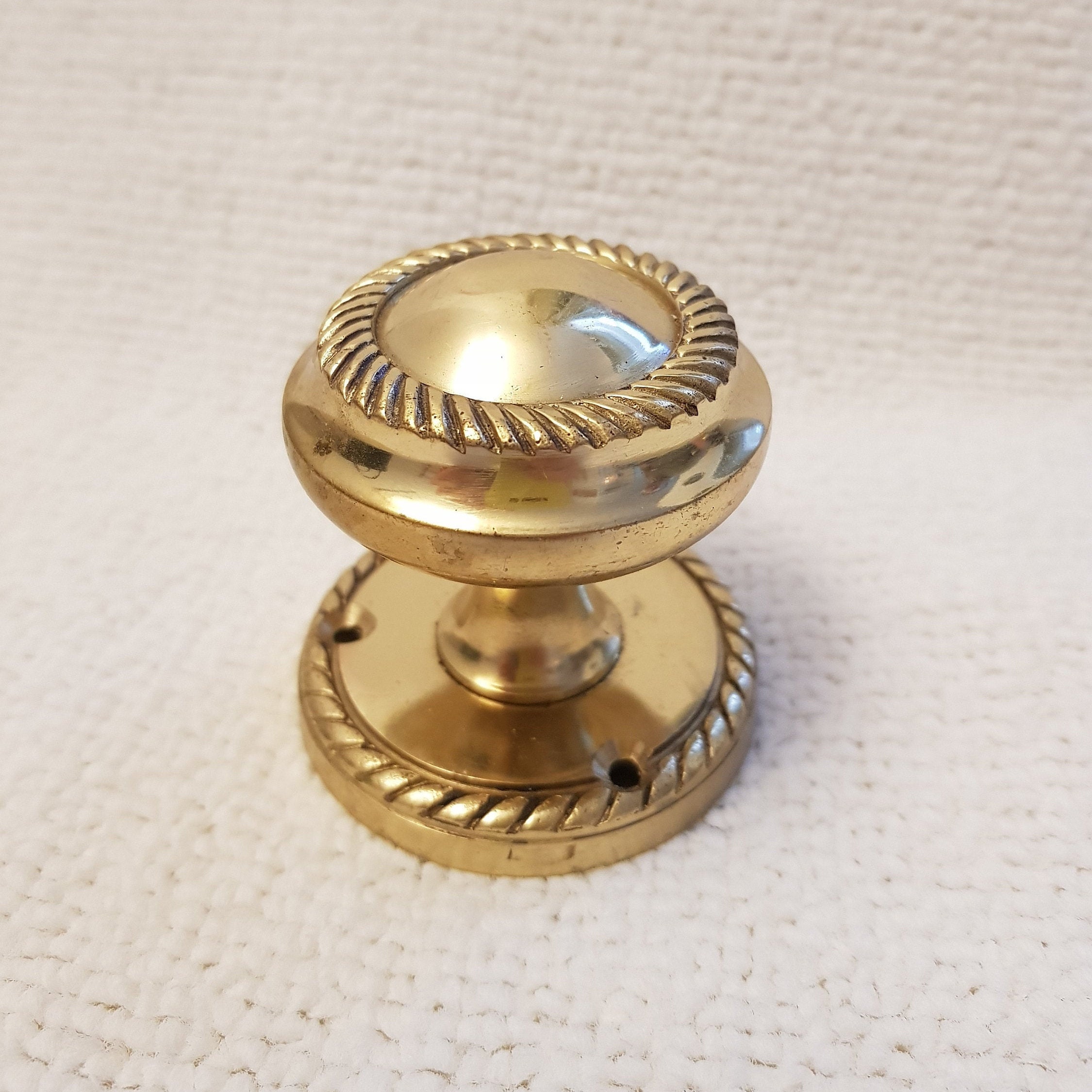 ONE Vintage Brass Door Knob / Vintage Brass Door Handle Etsy
