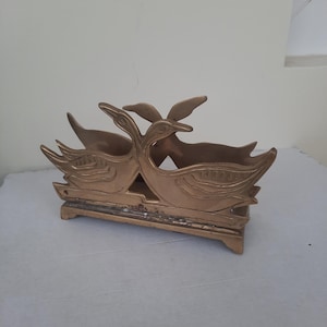 Adorno para portacartas con forma de pato de latón pequeño