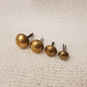Vintage brass harness studs leather products / Solid brass saddlery rivets from the 1930s.