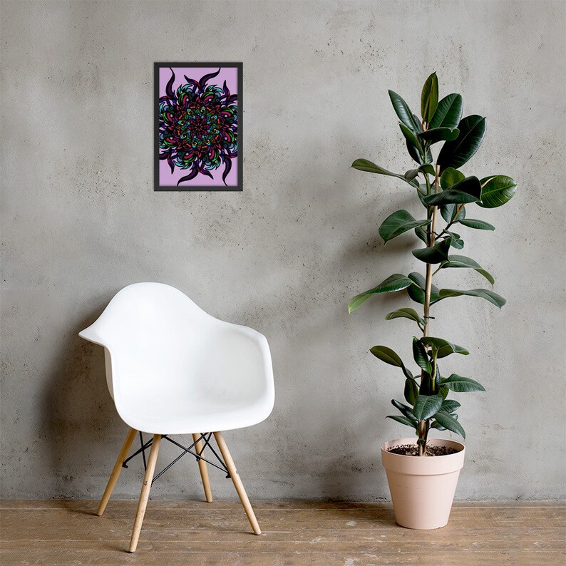 Art Prints Rainbow Mandala Framed Art Print Mandala Art Print Sacred Geometry Art