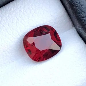 Vivid Red Spinel Gemstone For Jewelry Making, Natural Spinel ,Cushion Cut, Red Spinel, 1.35 CT Dimensions 5.7 x 5.2 x 3.2 mm