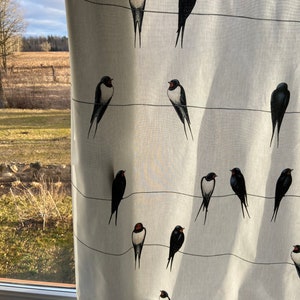 Panneaux en coton pour rideaux de cuisine, cantonnière de cuisine, rideau avec passe-tringle, rideau de café