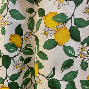 Cotton fabric Curtain Lemon Curtain Panel Kitchen Valance Cafe Curtain Window Treatment
