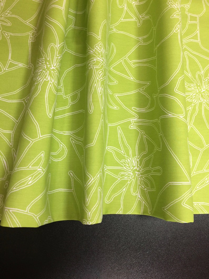 Cotton Curtains Cafe Curtains Kitchen Valance Panels Curtains Green Floral