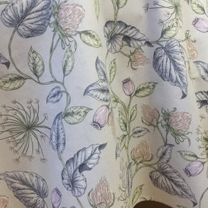 Cotton Curtains Cafe Curtains Kitchen Valance Panels Curtains Fennel Flower Pattern On Grey