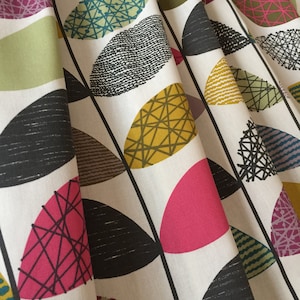 Rideaux Rideaux de café Cantonnière de cuisine Panneaux de rideaux imprimés de feuilles stylisées colorées