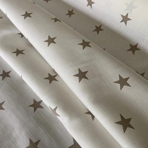 Rideau en coton, rideau de café, lambrequin de cuisine, rideau blanc, étoiles