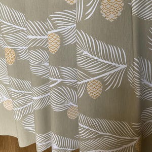 Cafe Curtain Kitchen Curtain Kitchen Valance Christmas tree cones on beige Curtain Panel Rod Pocket Curtain Cotton Window Treatment