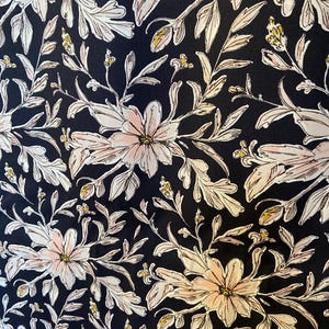 Cortina de café, cortina de cocina, panel de cenefa, bolsillo para barra, cortina floral en negro