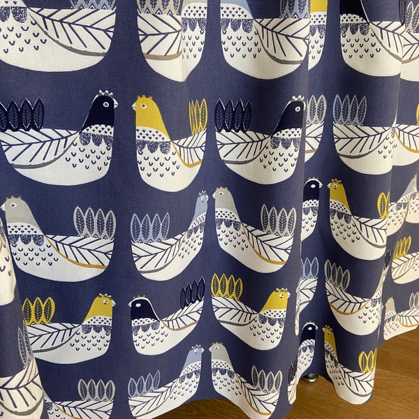 Curtains Cafe Curtains Kitchen Valance Panels Curtains Blue rod pocket curtain Folk motive