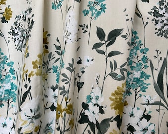 Cotton Curtain Cafe Curtain Kitchen Valance Panel Curtain Botanical pattern Curtain Rod pocket Window Treatment