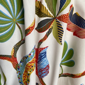 Cotton cafe curtain Kitchen valance Rod pocket curtain Multi color plants pattern Curtain panels Window treatment