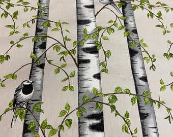 Cotton Curtains Cafe Curtains Kitchen Valance Panels Curtains Green Beige Black Birch Curtains Window Treatment