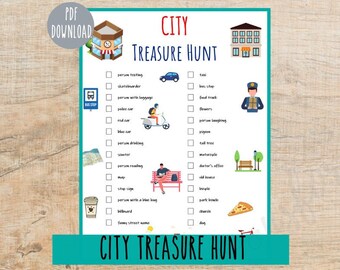 City Treasure Hunt for Kids | Outdoor Scavenger Hunt Game | I Spy Holiday Games | Outdoor Activities for Children | Holiday Road Trip Fun