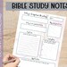 Bible Study Notes, Lily, PDF Printable, Instant Download, Church ...
