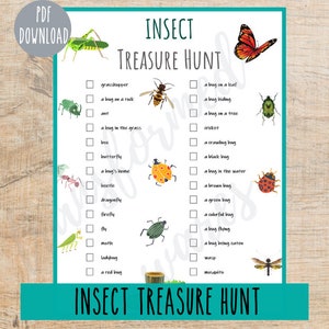 Insect Treasure Hunt for Kids | Outdoor Scavenger Hunt Game | I Spy ...