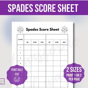 Pik Score Sheet Vorlage, druckbare Pik Score Sheets, Pik Kartenspiel Score Sheet, Pik Party Score Card, Frauen Spiele Nacht, Jungs Nacht