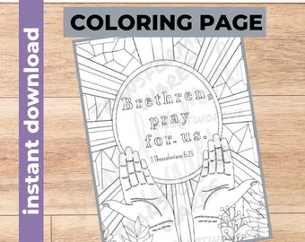Bible Verse Coloring page | Printable | Instant Download PDF | Inspirational Color Sheet| Christian |  Religious | Sunday School | Adult