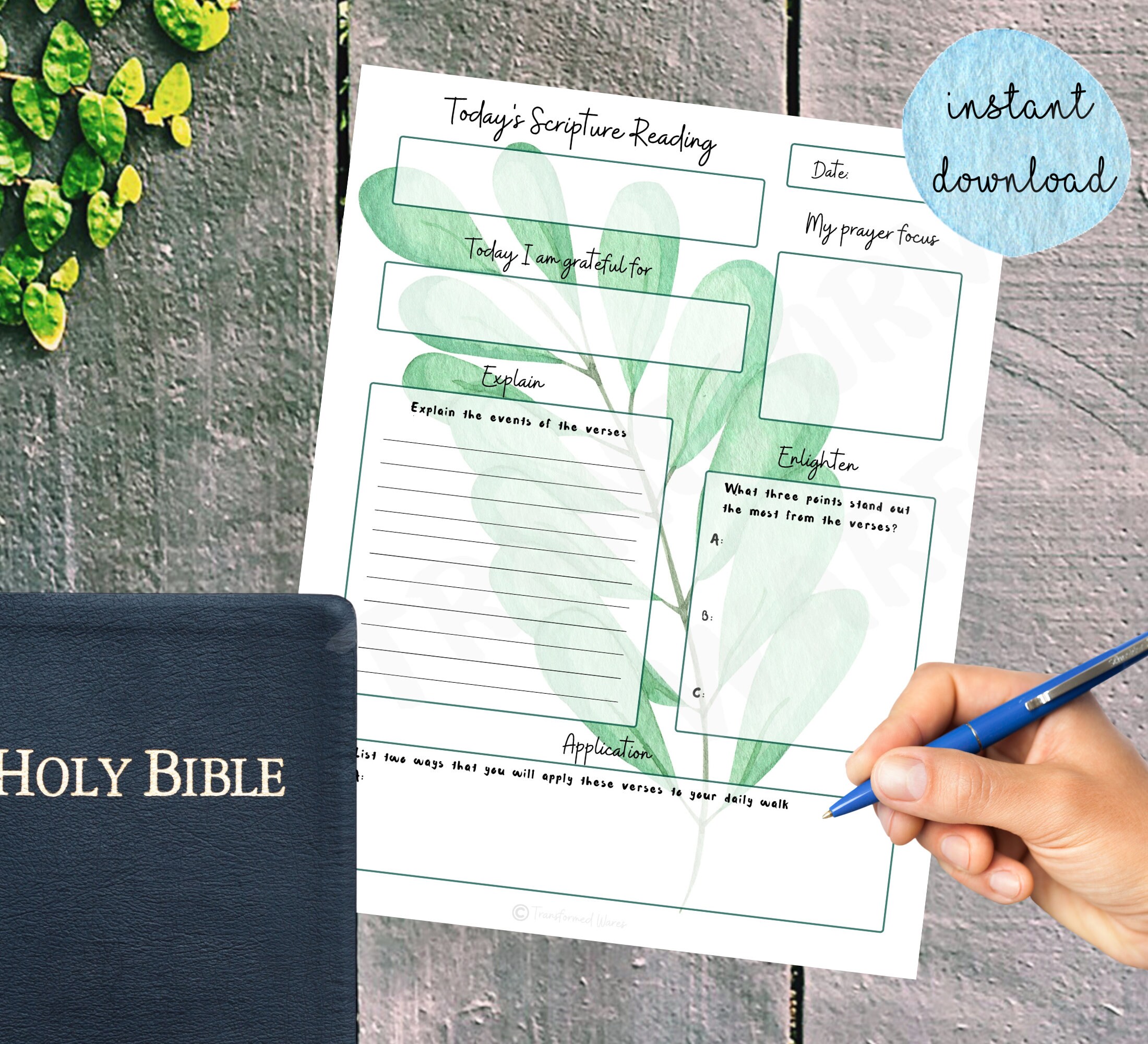 Bible Study Notes PDF Printable Instant Download Church - Etsy