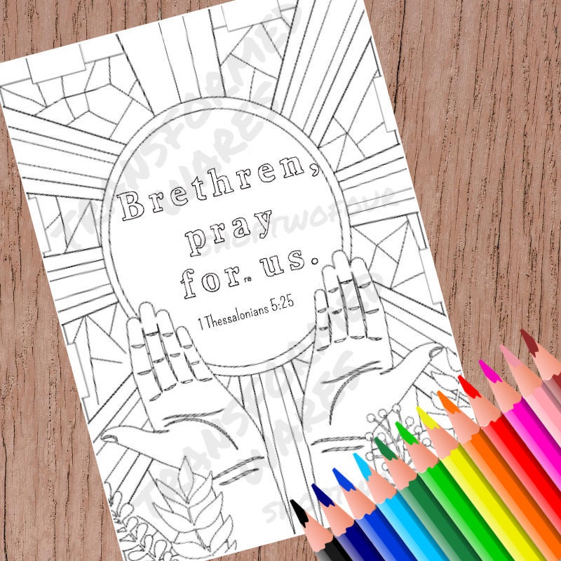 bible verse coloring page printable instant download pdf