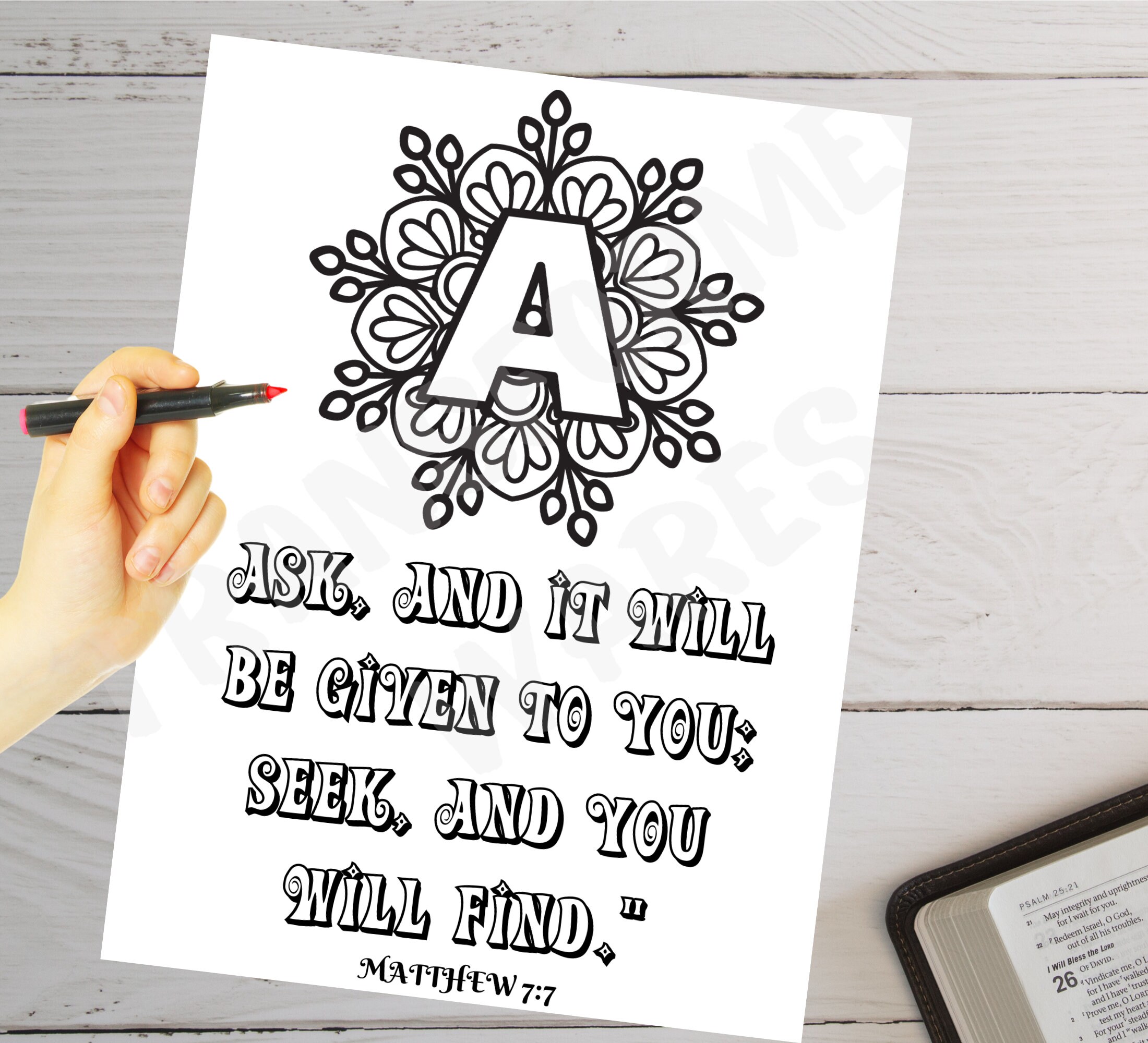 ABC Bible Verse Coloring Pages| Scripture Coloring Page| Bible Verse ...