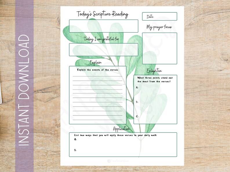 Scripture Notes. Printable Bible Study Notes, PDF Printable, Instant Download, Church Journal ...