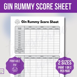 Modelo de planilha de pontuação de Gin Rummy, planilha de pontuação de Gin Rummy para impressão, planilha de pontuação de jogo de cartas de Gin Rummy, planilha de pontuação de Gin Rummy para impressão, jogo de festa