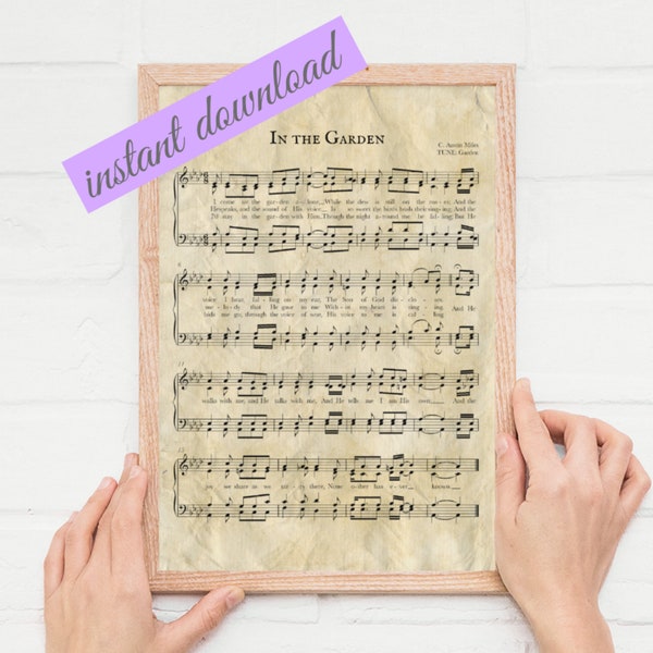In the Garden Hymn Print - Etsy