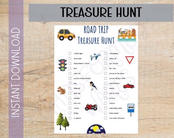 Road Trip Treasure Hunt for Kids | Outdoor Scavenger Hunt Game | Nature I Spy Game | Outdoor Activities for Children | Games for Kids