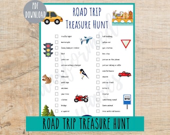 Road Trip Treasure Hunt for Kids | Outdoor Scavenger Hunt Game | Nature I Spy Game | Outdoor Activities for Children | Games for Kids