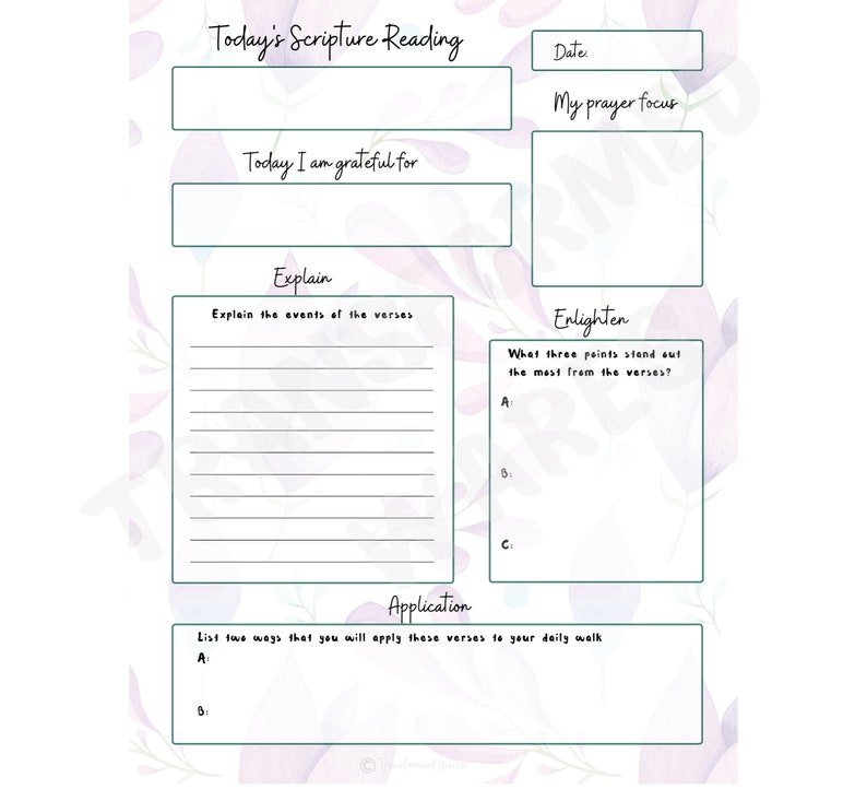 Bible Study Notes PDF Printable Instant Download Church - Etsy