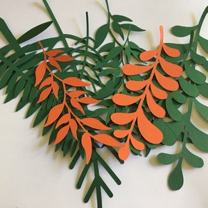 Ensemble de feuilles tropicales