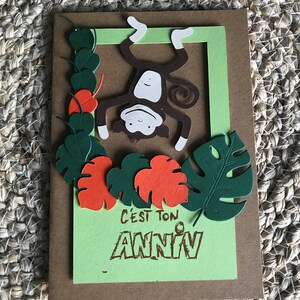 Carte anniversaire jungle