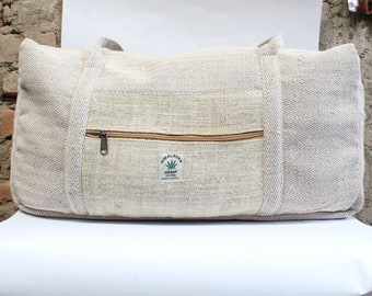 Travel Bag  made with natural fabric in Nepal. Hemp Travel Bag in different colours. Beautiful Weekend Bag for women and men. Weekenders